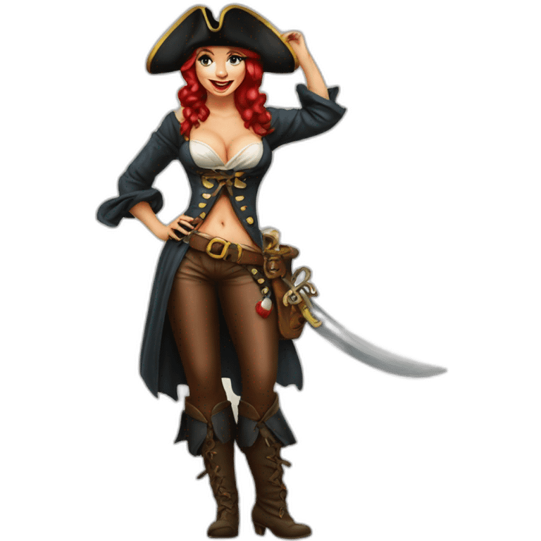 Pin-up pirate emoji