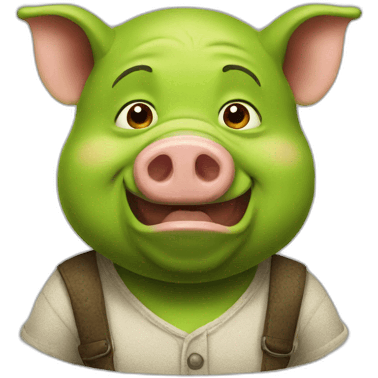 pig shrek green emoji