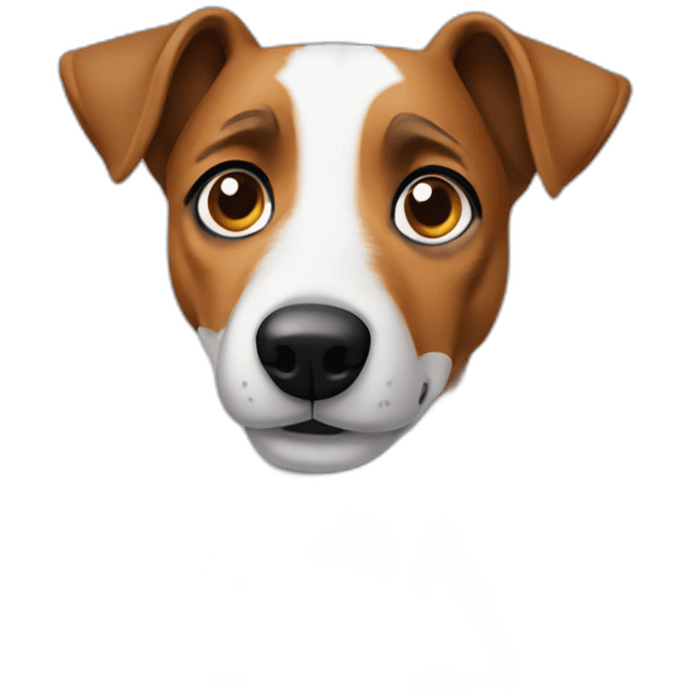 jack russel confused eyes tilted head to the side emoji