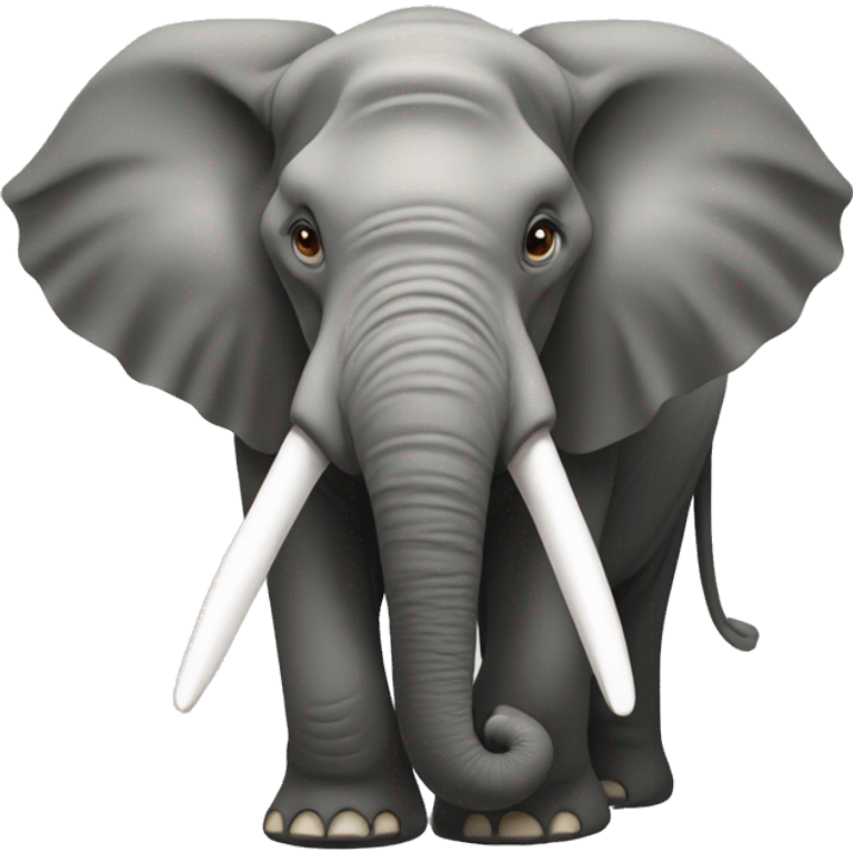 Visual of an elephant using its tusks emoji