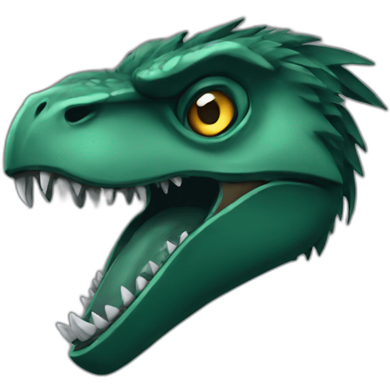 dark green angry raptor head emoji