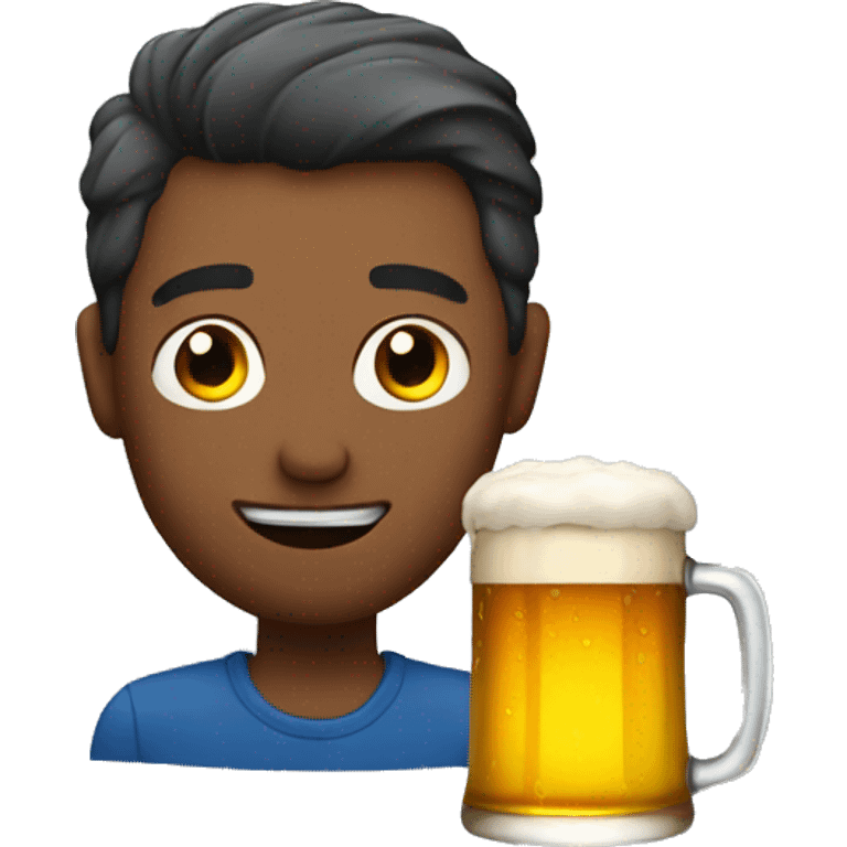 Man with beer emoji