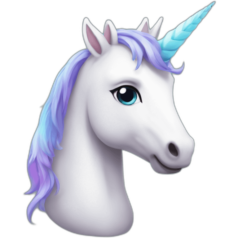 Une licorne cute emoji