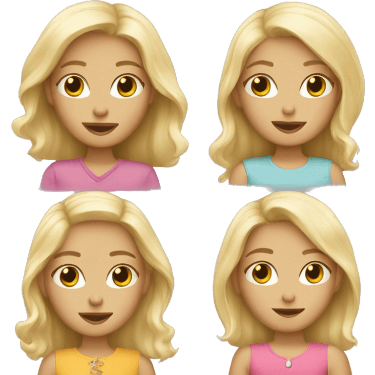 3 blond girls emoji