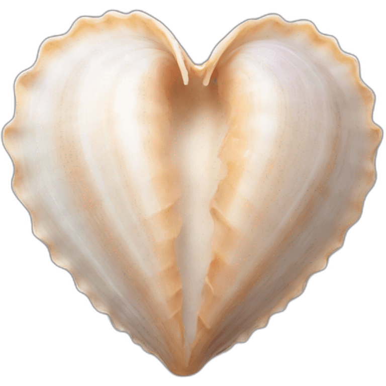 Heart shaped  shell  emoji