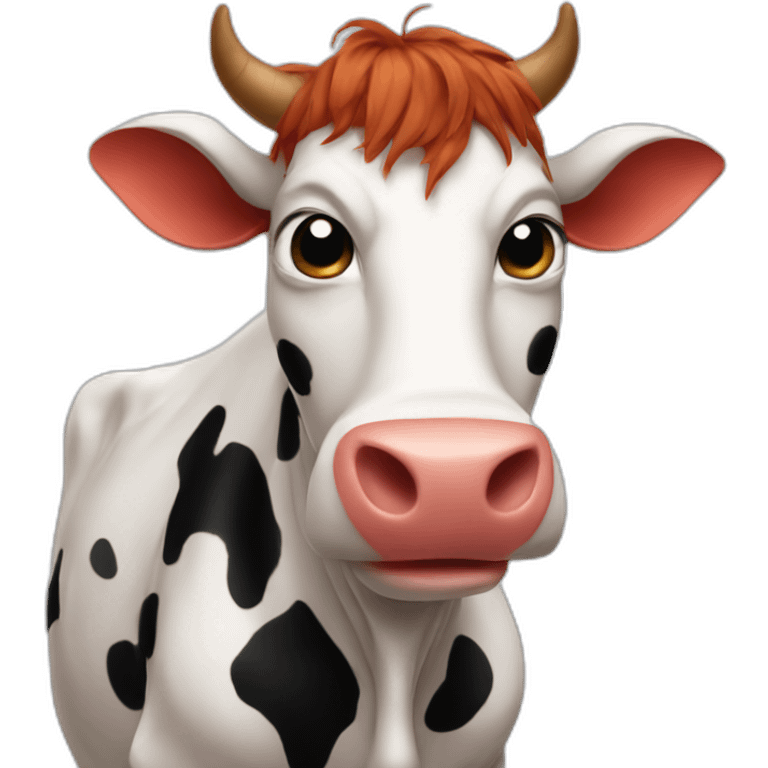 Spider-Man as a cow emoji