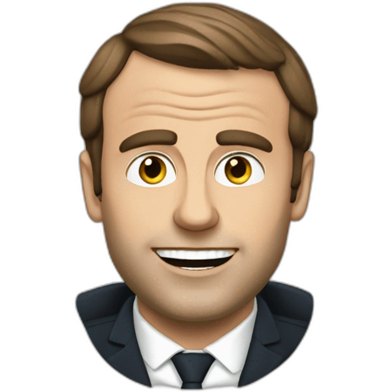 macron with drungs emoji