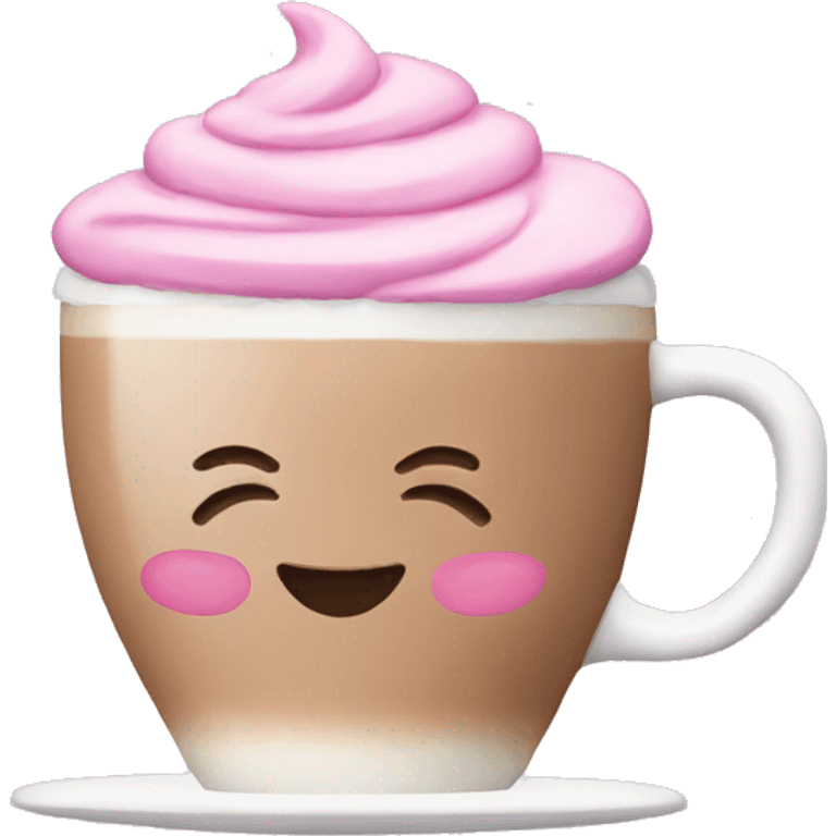 pink cappuccino  emoji