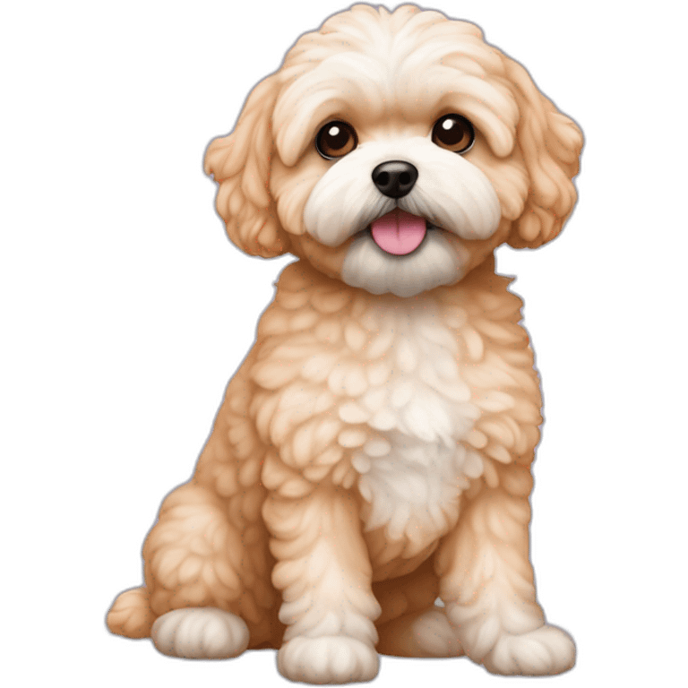 Peach maltipoo emoji