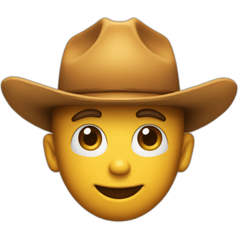 Un nugget avec un visage et un chapeau de cowboy  emoji