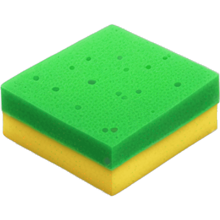 green flat square dish sponge emoji