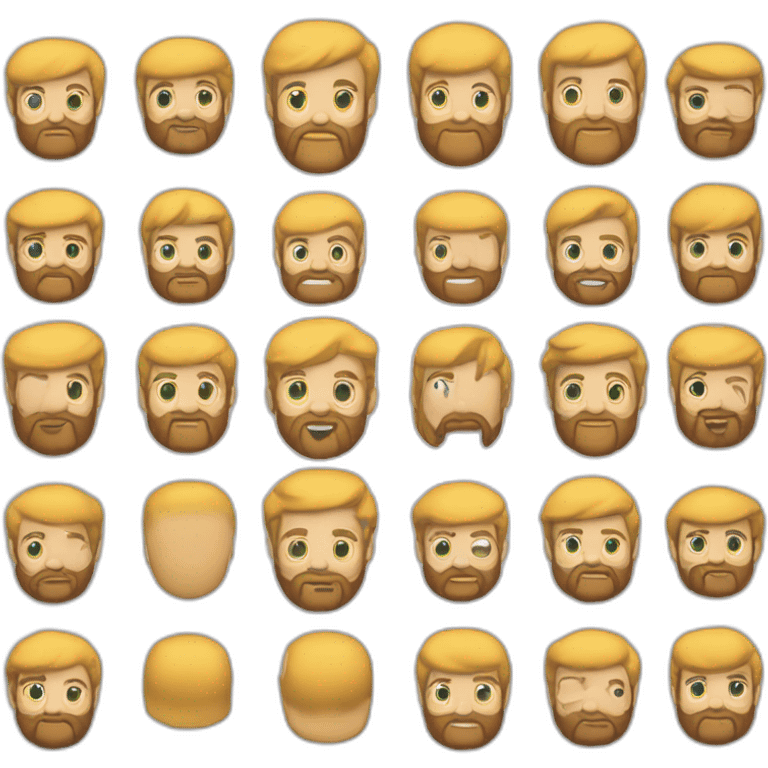 travailleur construction barbu blond emoji