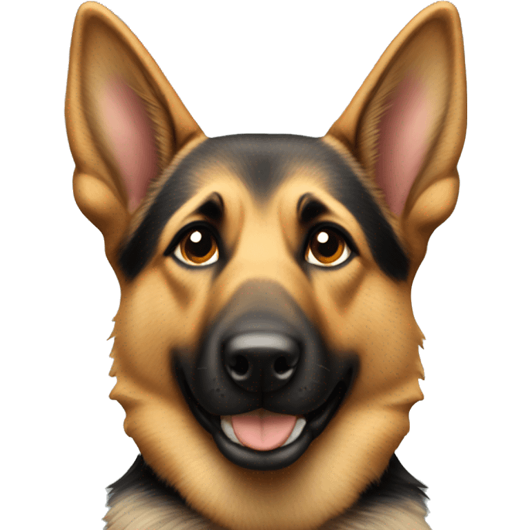 German Shepard tilting head emoji