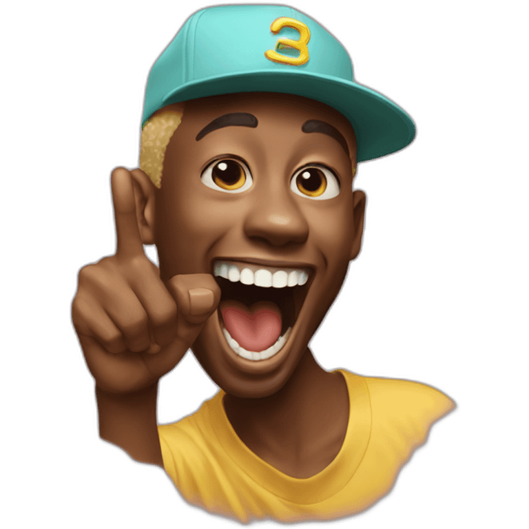 tyler the creator laughing pointing finger emoji