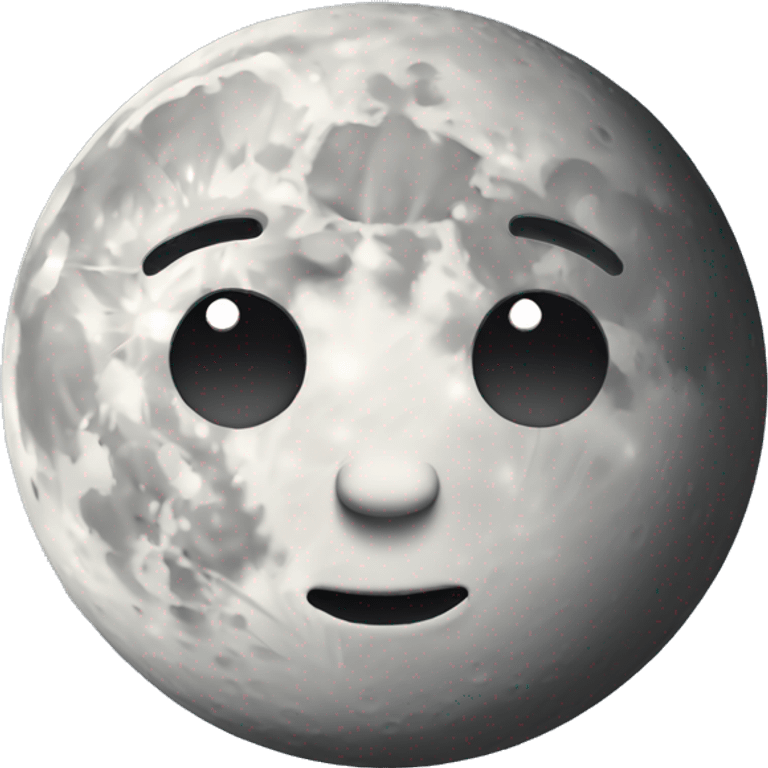 Moon with a face emoji