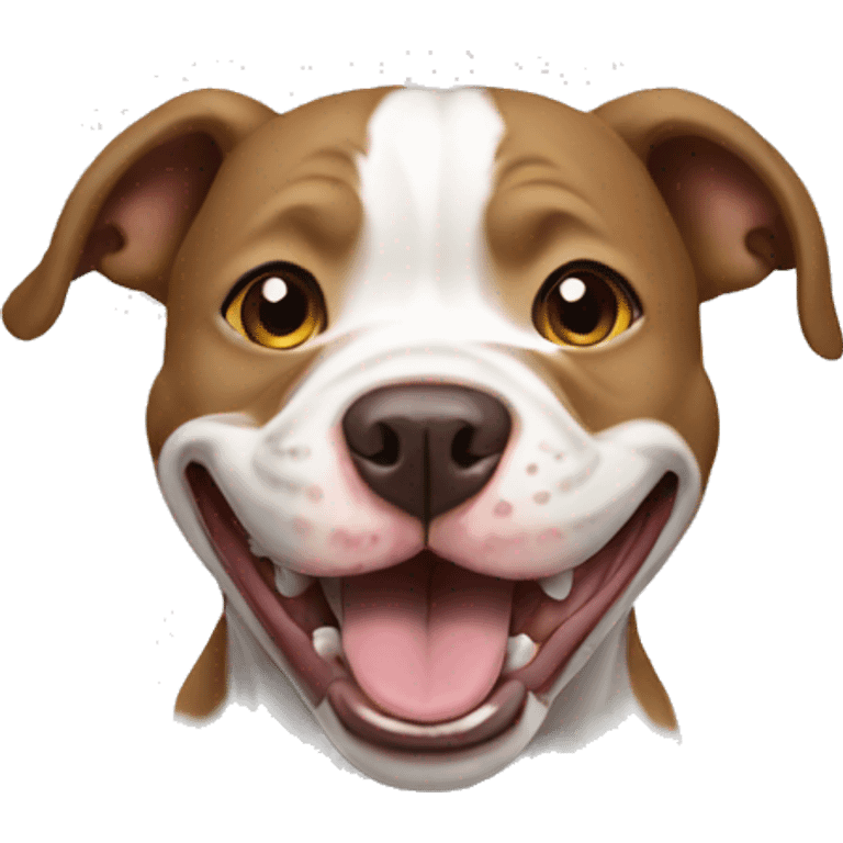 Laughing pitbull emoji