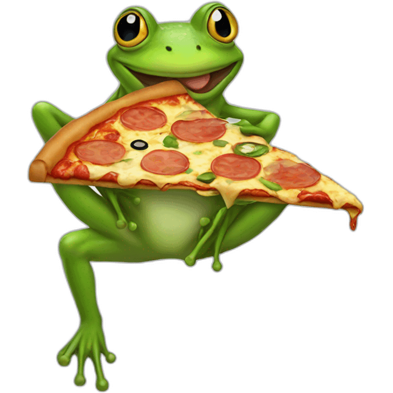 frog eating pizza emoji