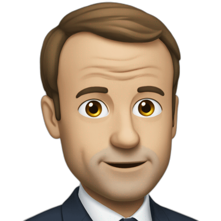 Macron qui fume un joint de canabis emoji