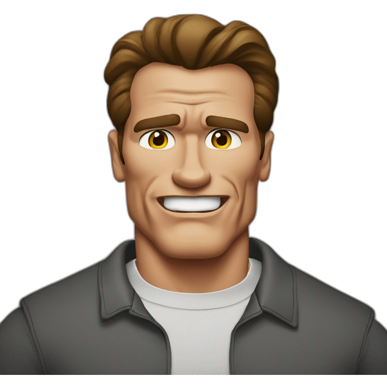 arnold schwarzenegger cartoon wearing henley emoji