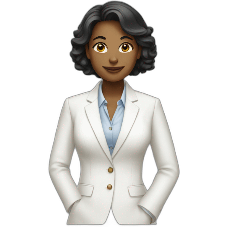 women in white suit emoji