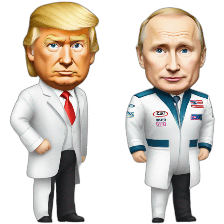 Vladimir Putin and Donald trump in formula 1 emoji