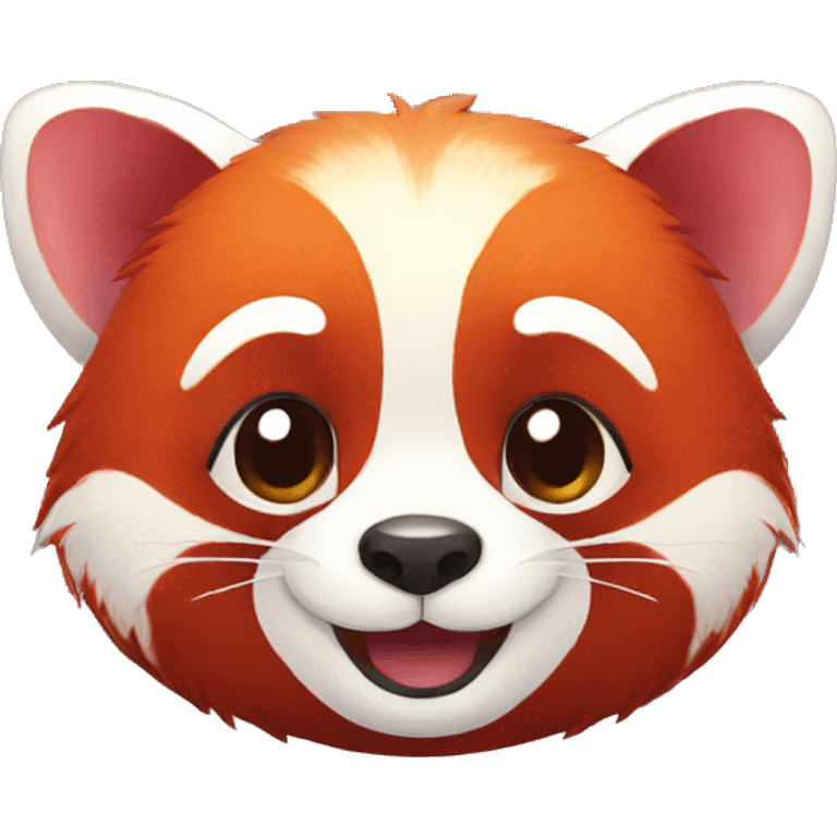 cute red panda happy emoji