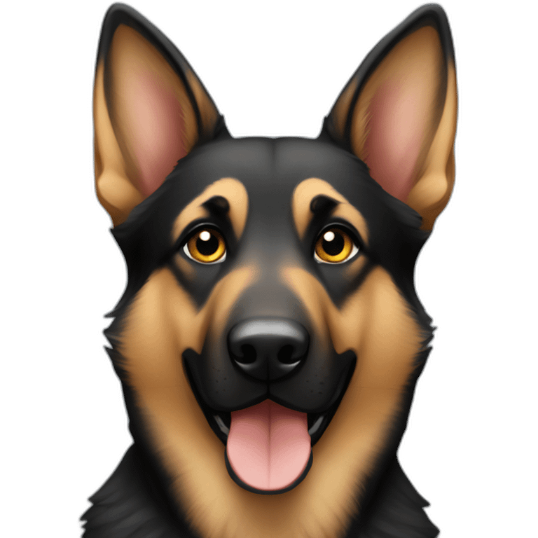 black and tan german shepherd dog emoji