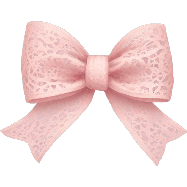 light pink lacey bow  emoji