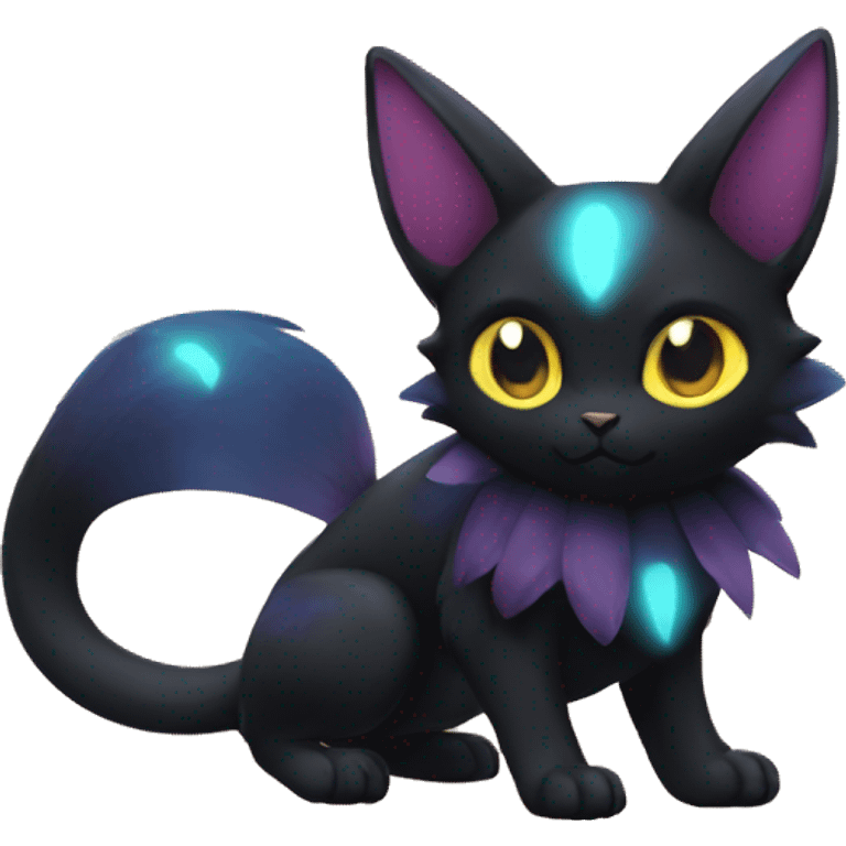 Black Nebula Umbreon-Litten-Noibat-cat full body emoji