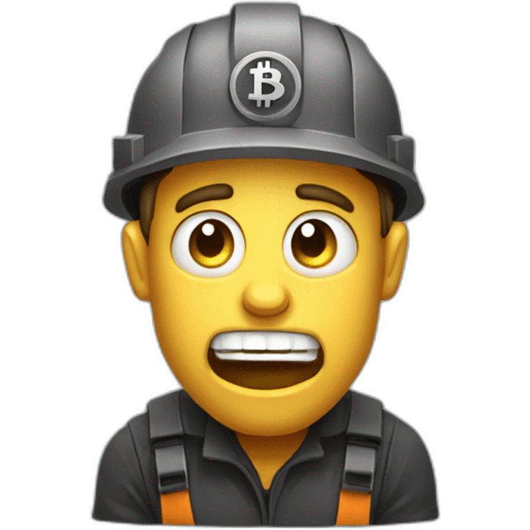 scared bitcoin miner emoji