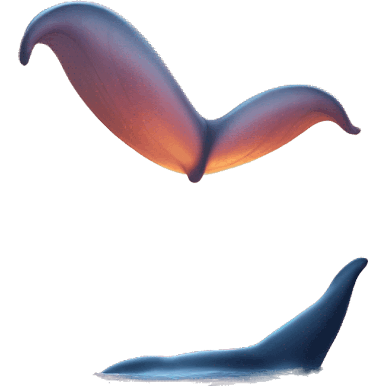 whale tail sunset  emoji