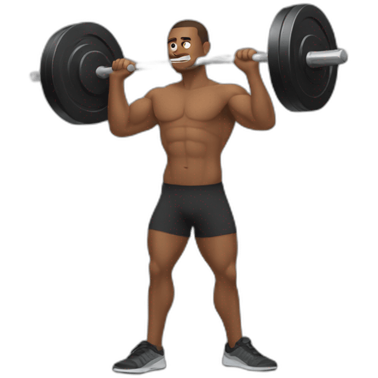 man with a barbell emoji