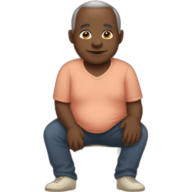 elderly pregnant black male dwarf with down syndrome and autism emoji