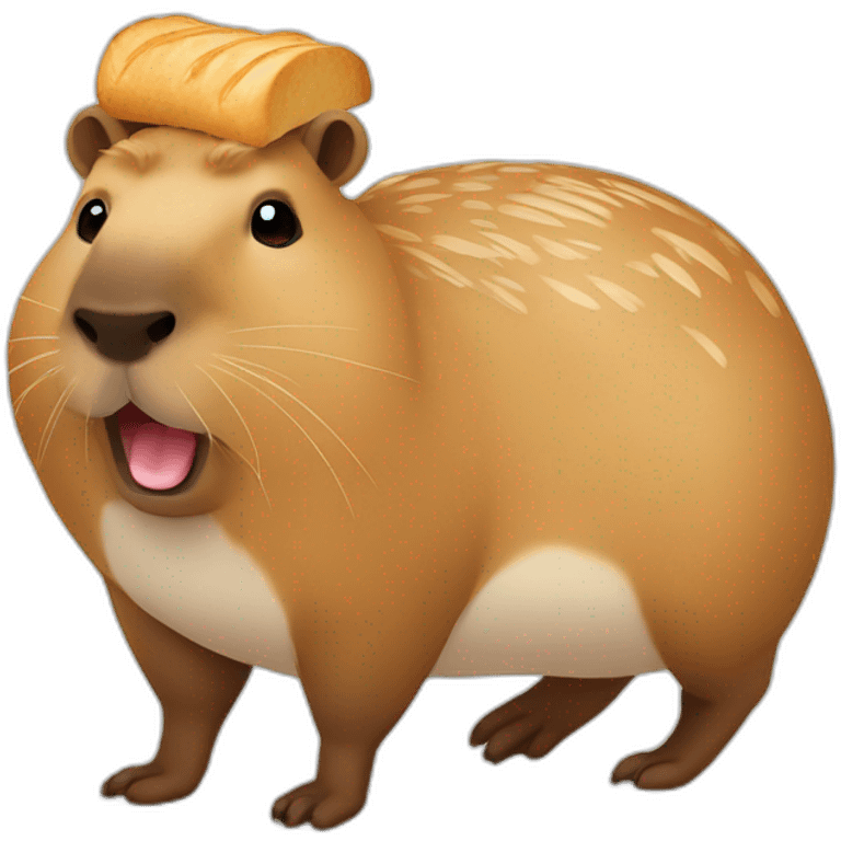 capybara-with-mustache-and-croissant emoji