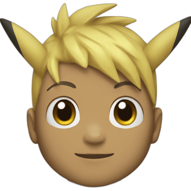 Pikachu-with-skin-colored-human-male-face emoji