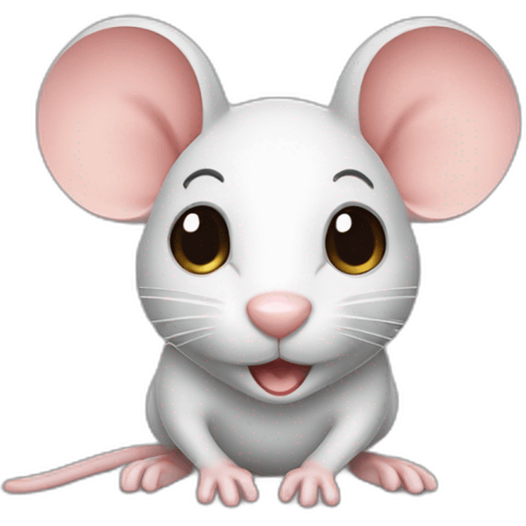 Mouse with patch emoji