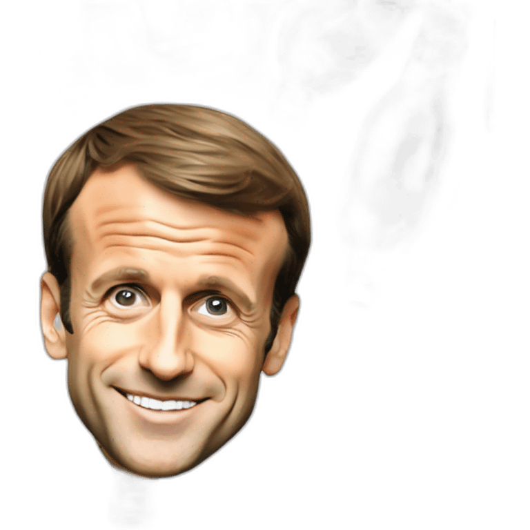 Emmanuel Macron qui boit une bière emoji