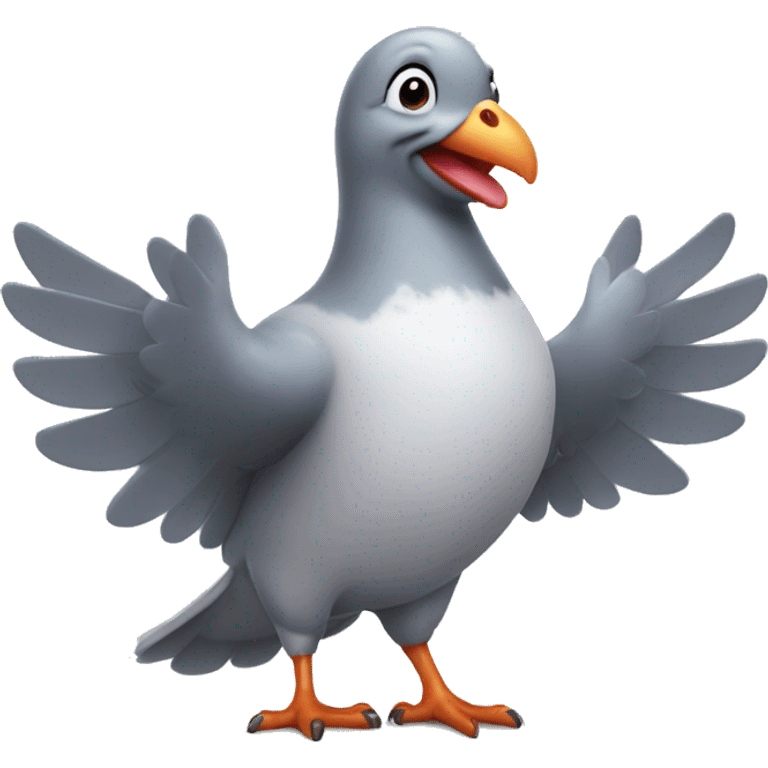 happy pigeon giving thumbs up emoji