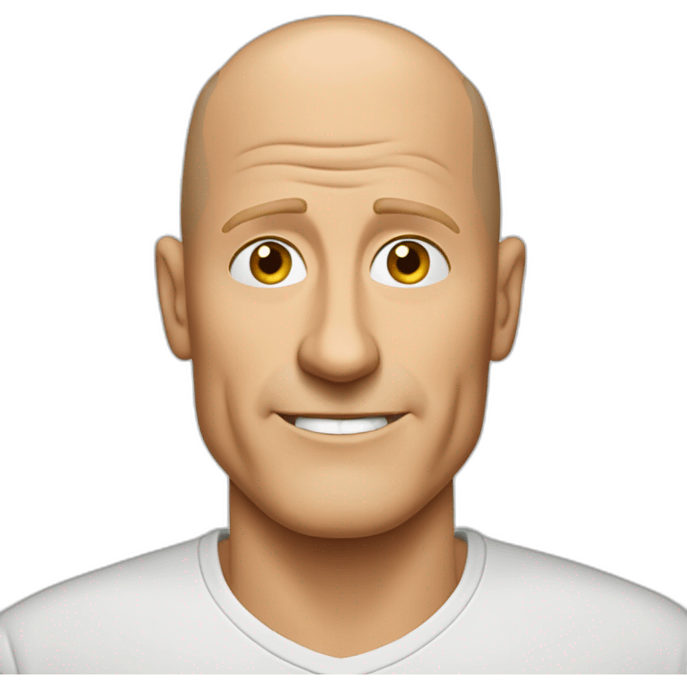 actor bald woody harrelson cartoon wearing tee  emoji