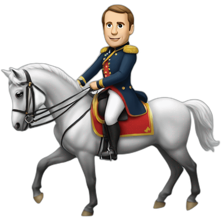 Macron sur cheval emoji