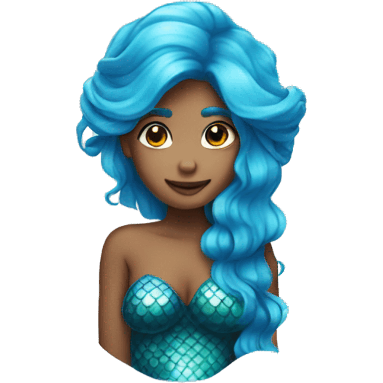 Blue hair mermaid emoji