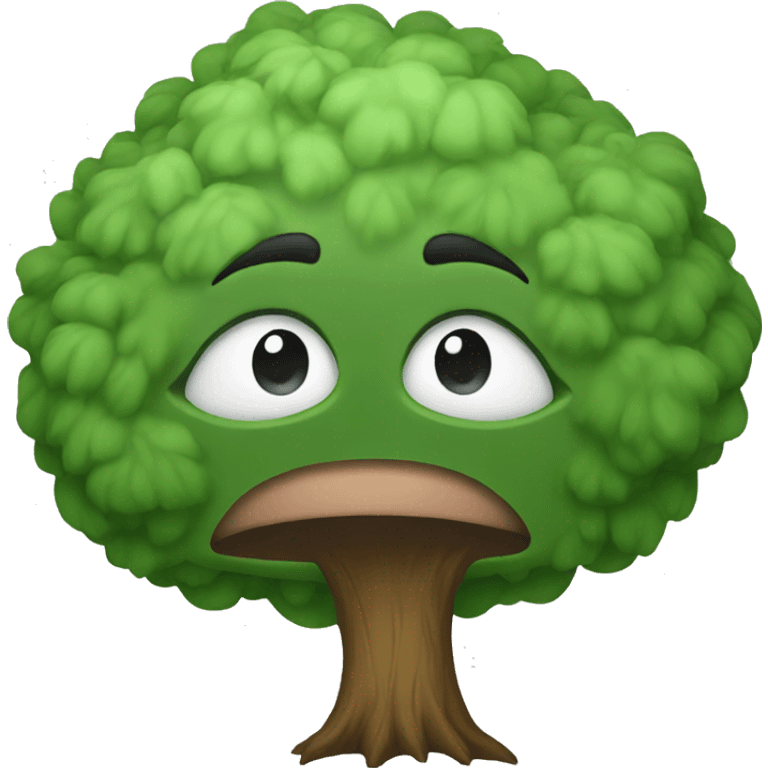 A crying tree emoji