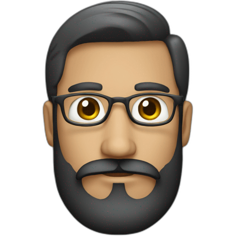 computer science engineer with small beard and mustache emoji