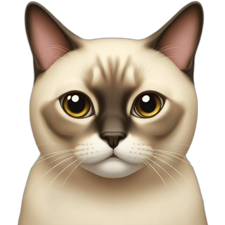 Fat Siamese cat emoji