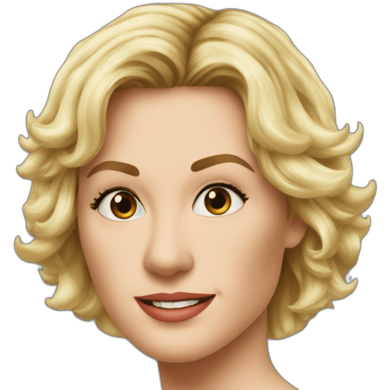 Sandra Huller actor german portrait blond hair head only short emoji