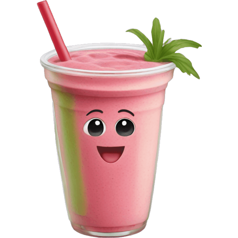 Smoothie with straw emoji