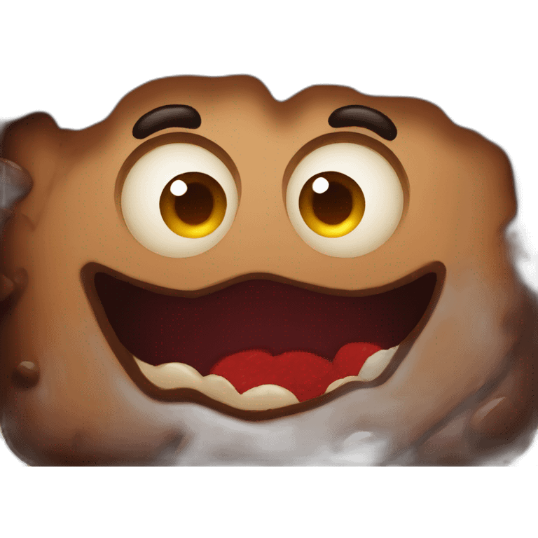 scary brownie emoji