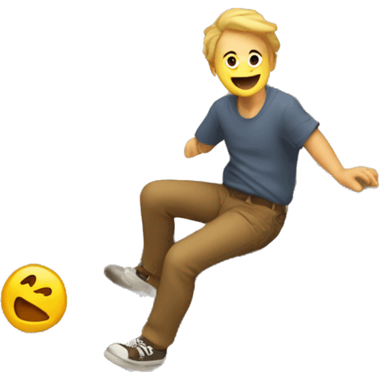 guy falling down the stairs emoji