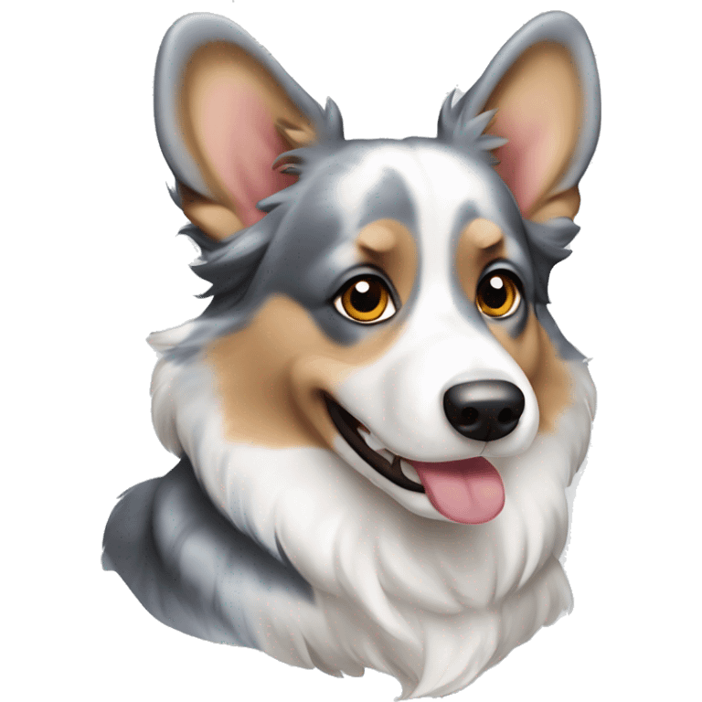 Blue Merle welsh corgi emoji