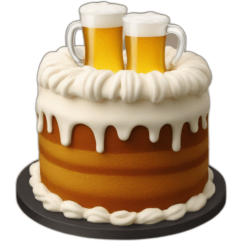 Beer cake emoji